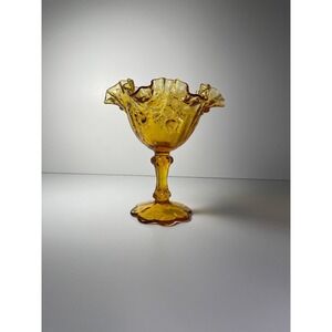 Fenton Amber Rose Compote